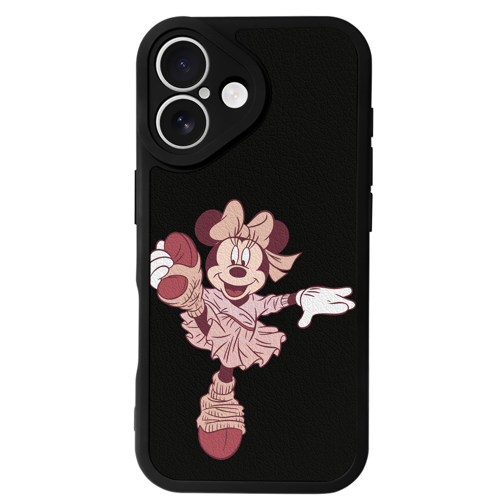 （画像用） ミッキーマウス Mickey Mouse 【iPhone 16シリーズ対応】シリコンスマホケース（レザー調） 材質：シリコン